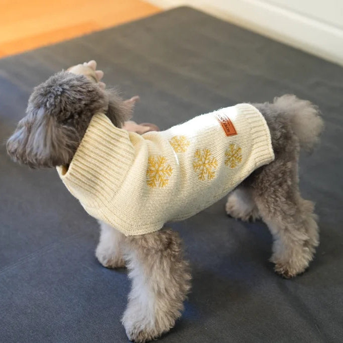 Pull Pour Chien ASPEN SNOWFLAKE Crème par Bowl & Bone