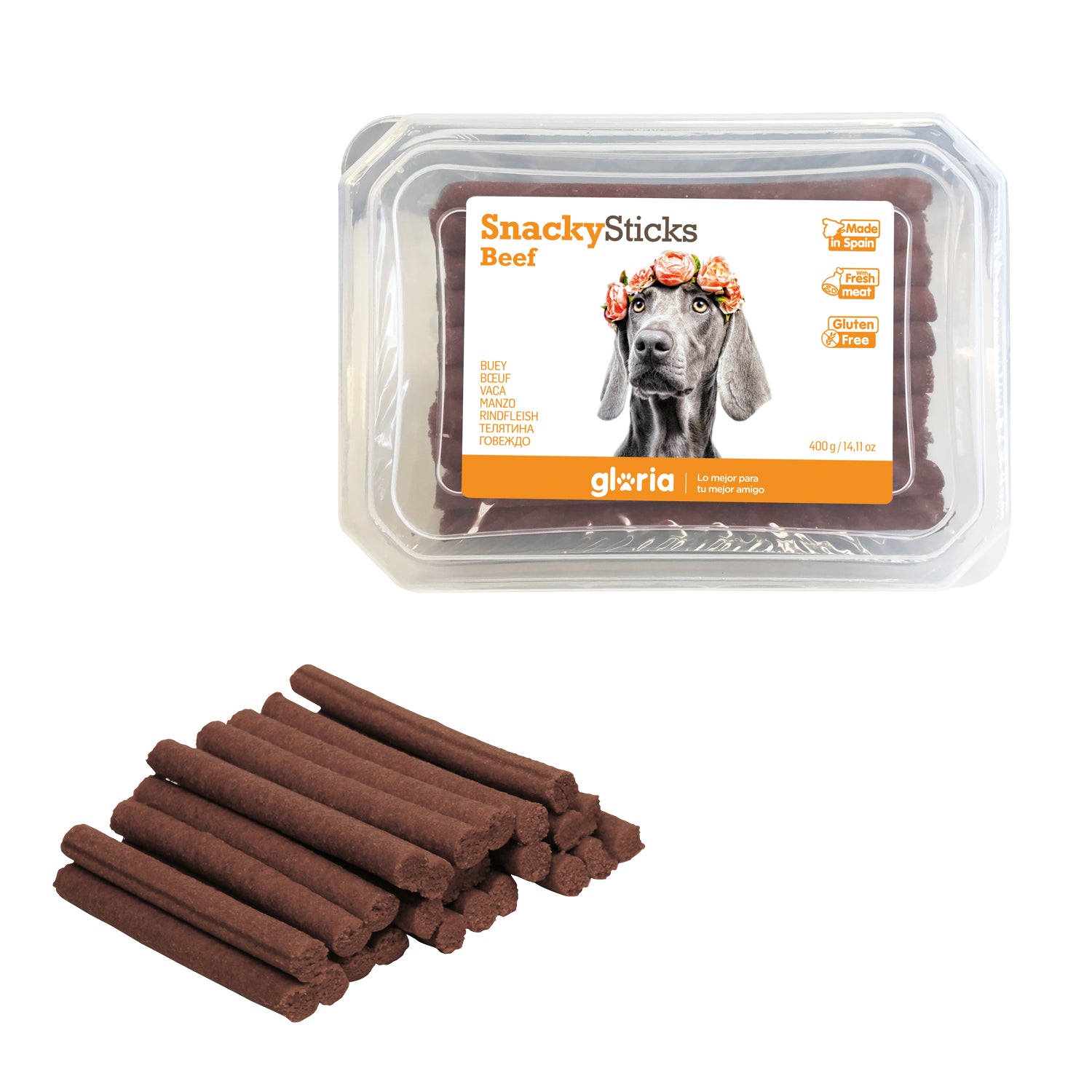 SNACKYSTICKS Boeuf Friandise pour Chien 350GR