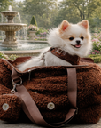 'Teddy Cocoon' Chocolate Dog Carrier Bag by Sohopoms®