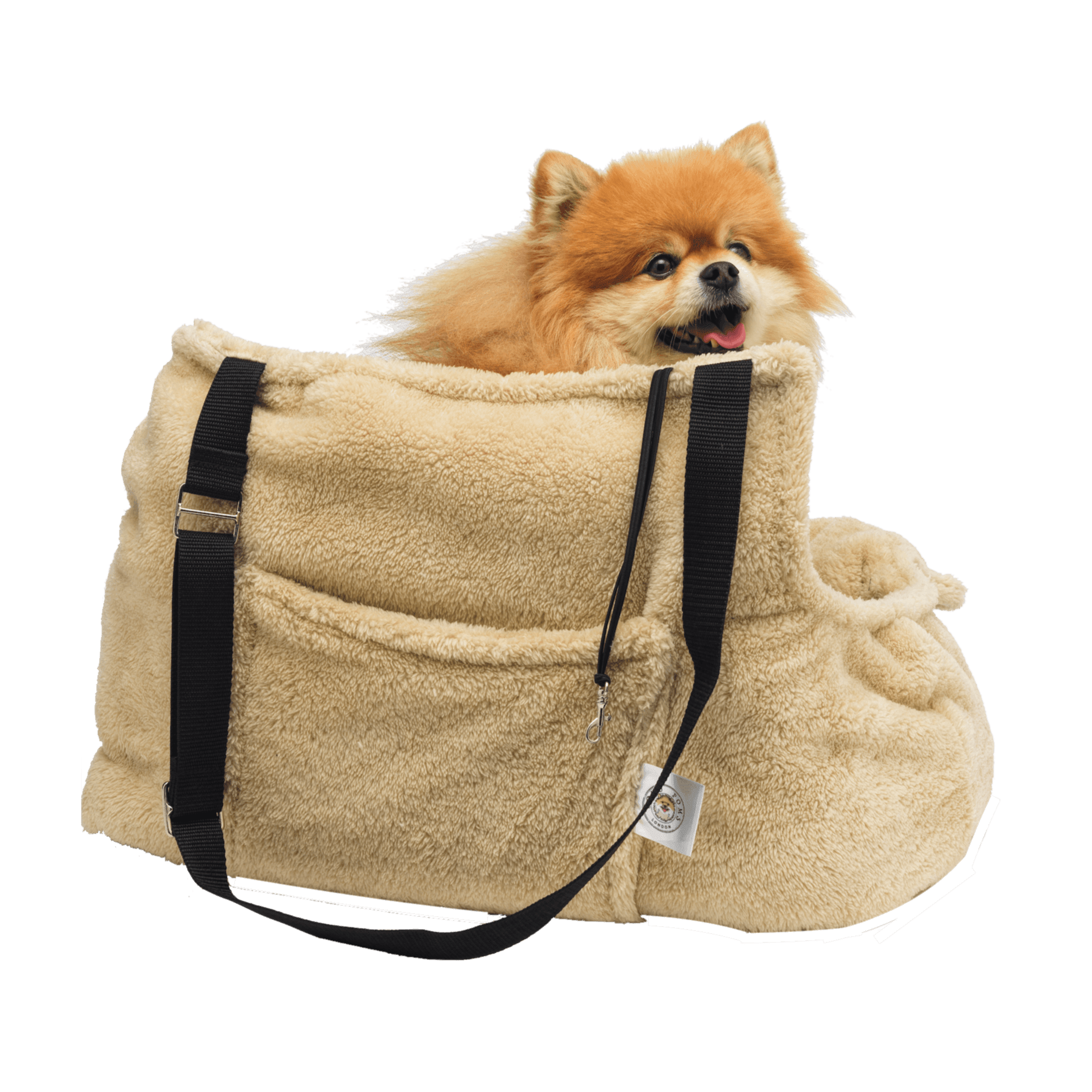 Sac de Transport Beige 'Pom d'Azur' Teddy Bear par Sohopoms - Pom D'Azur
