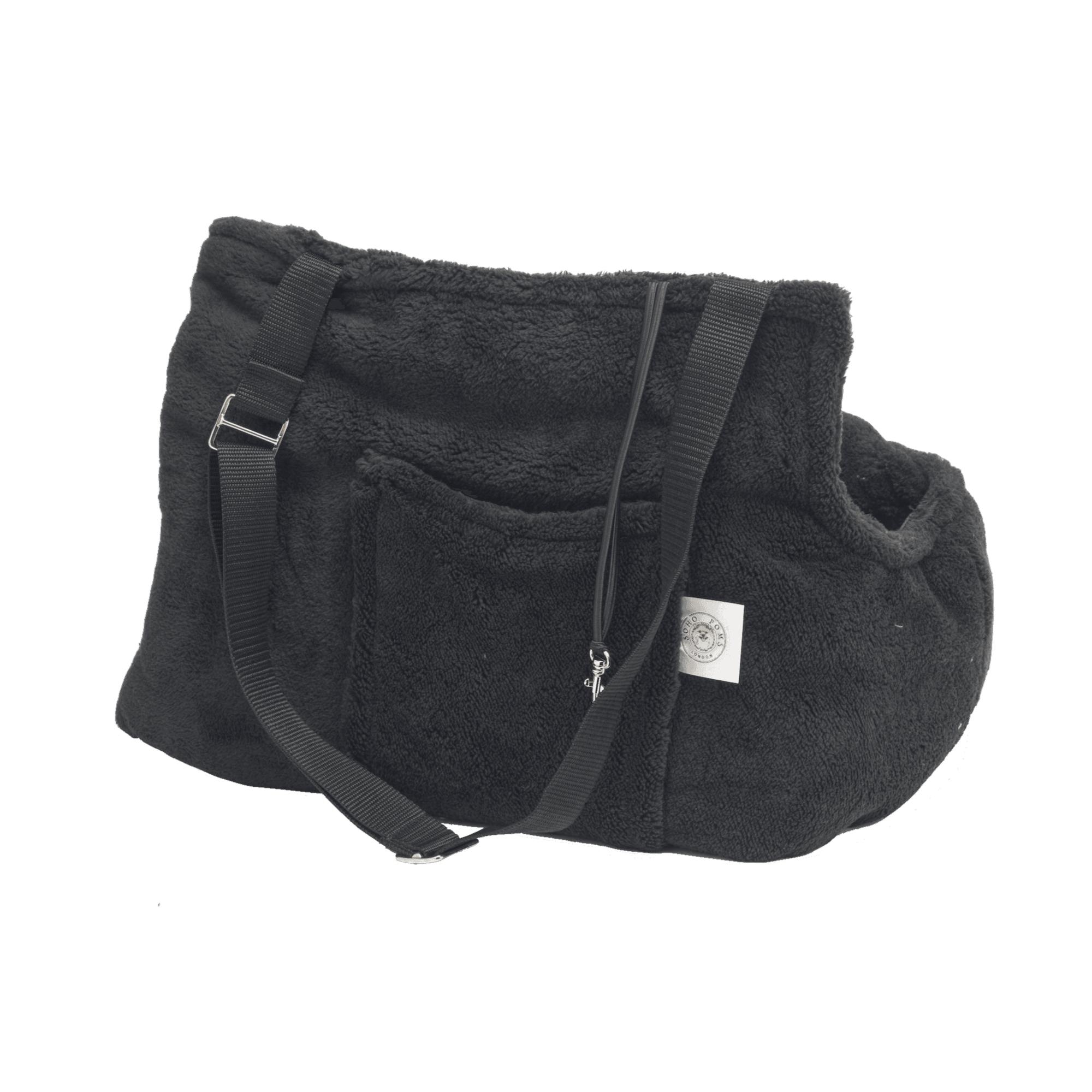 Sac de Transport Noir 'Pom d'Azur' Teddy Bear par Sohopoms - Pom D'Azur