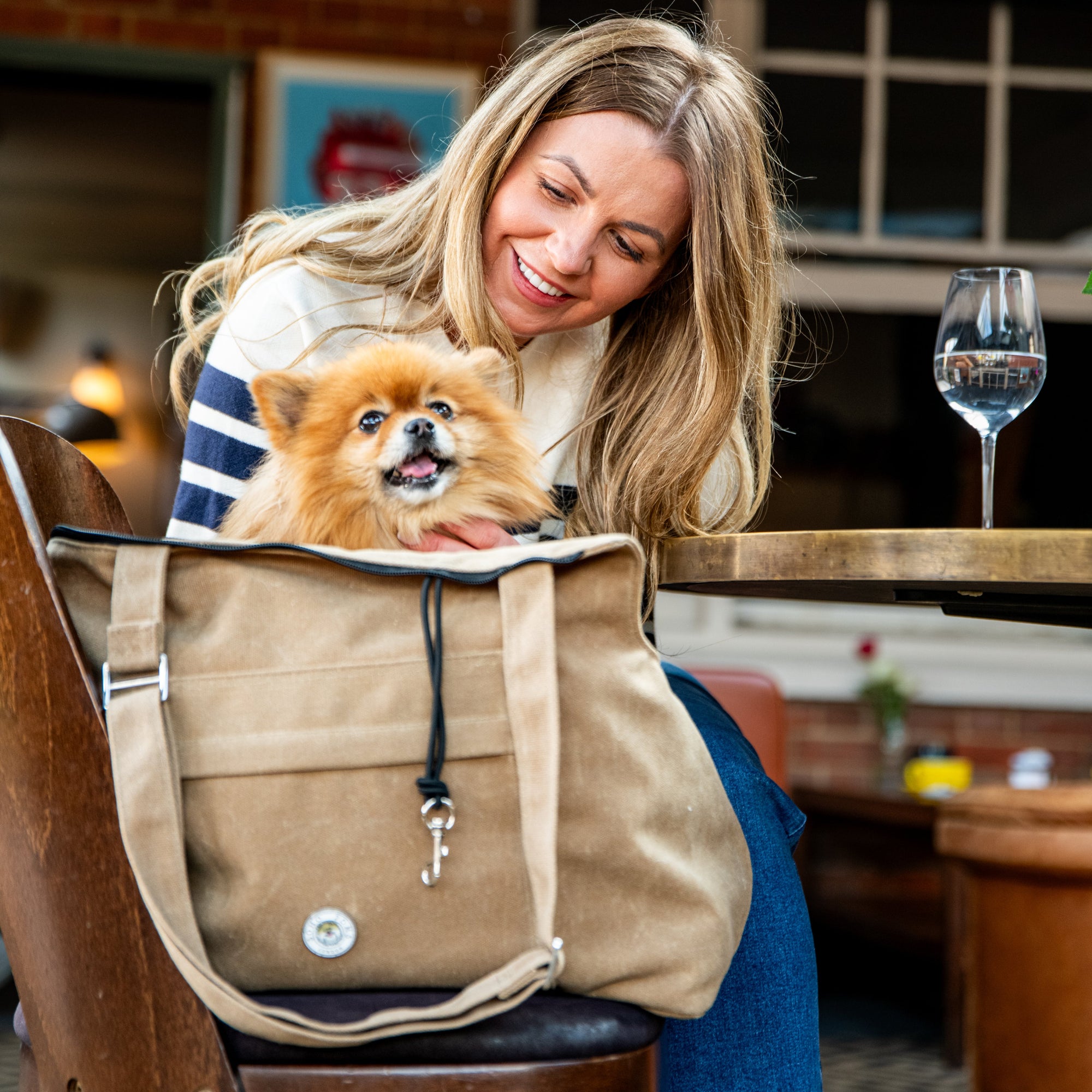 Sac de Transport pour Chien Sable Par Sohopoms Moyen