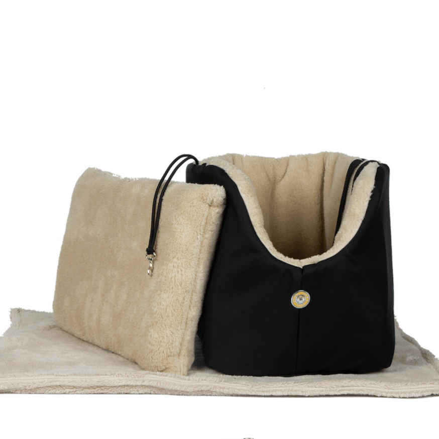 Sac de Transport pour chien Luxe et Comfort Beige par SohoPoms - Pom D'Azur