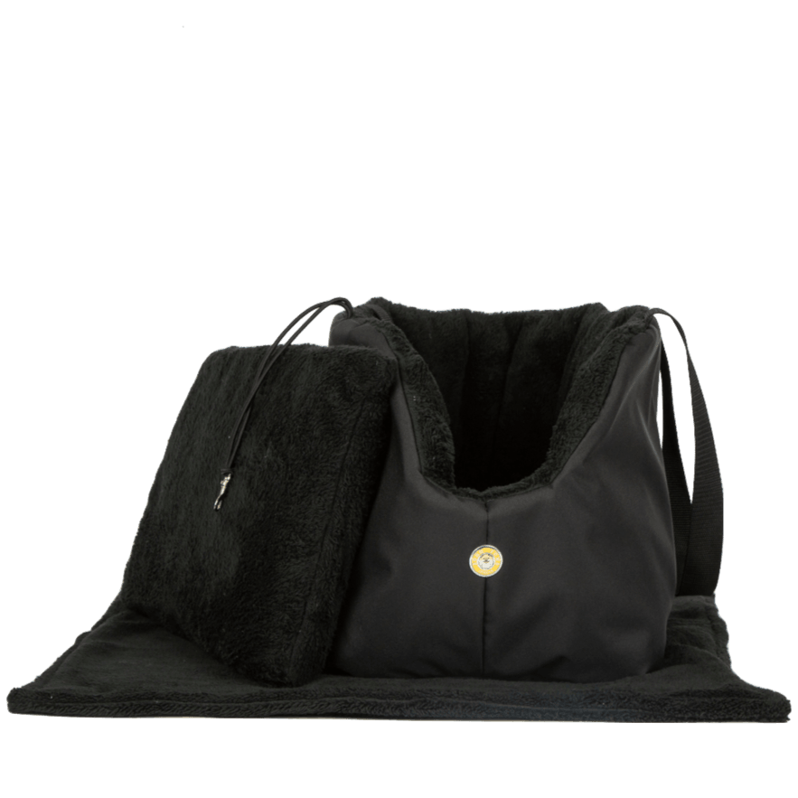 Sac de Transport pour chien Luxe et Comfort Noir par SohoPoms - Pom D'Azur