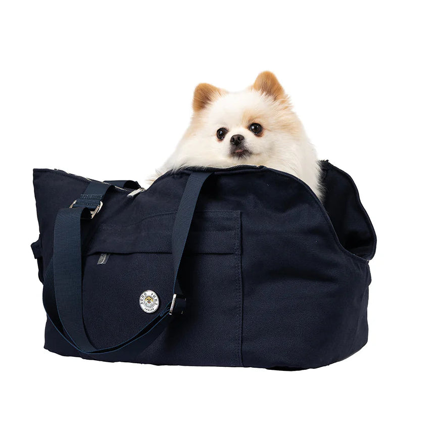 Sac de transport pour chien 'Héritage Riviera' Bleu Marine par SohoPoms ®