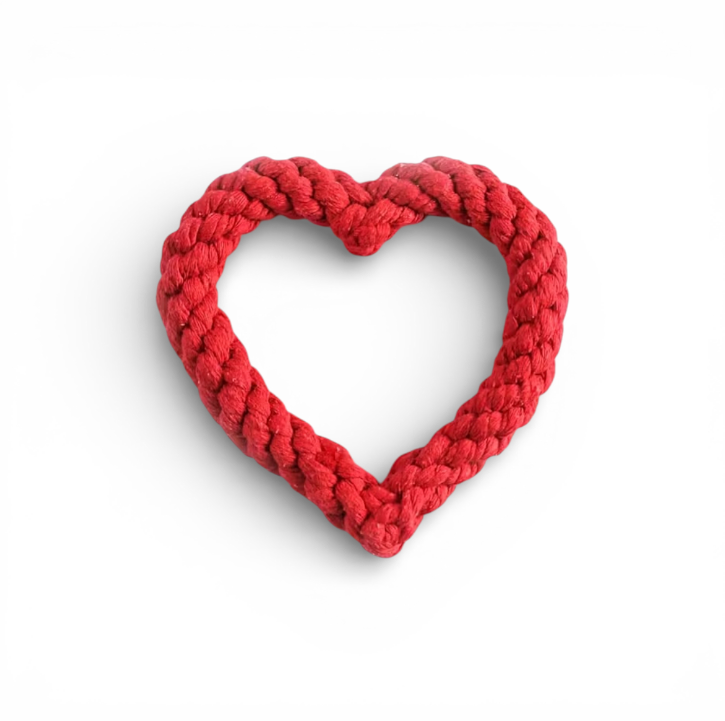 Jouet à mâcher pour chien – Cœur en corde tressée St Valentin