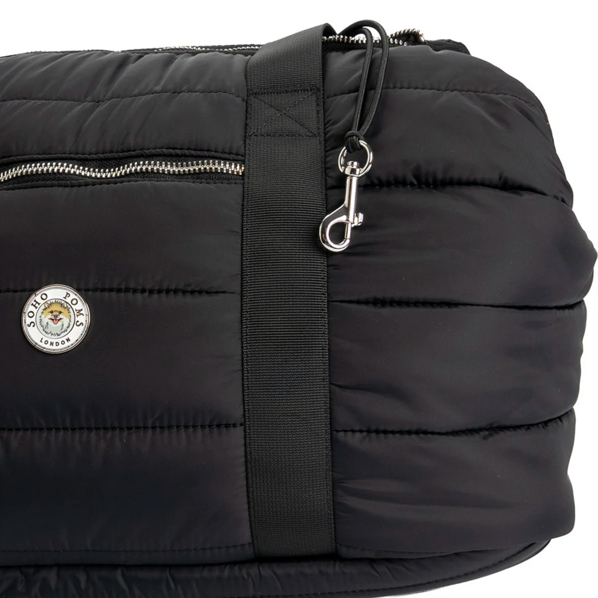Sac de Transport pour Chien Riviera Duffle Noir – Pom d’Azur × Soho Poms London