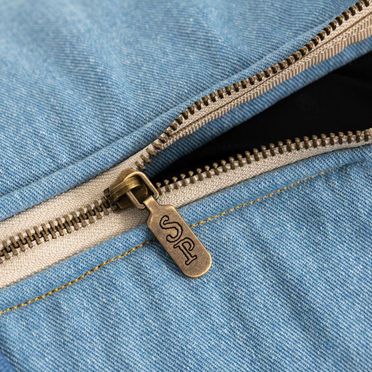 Sac de Transport Denim – Pom d’Azur × Soho Poms London