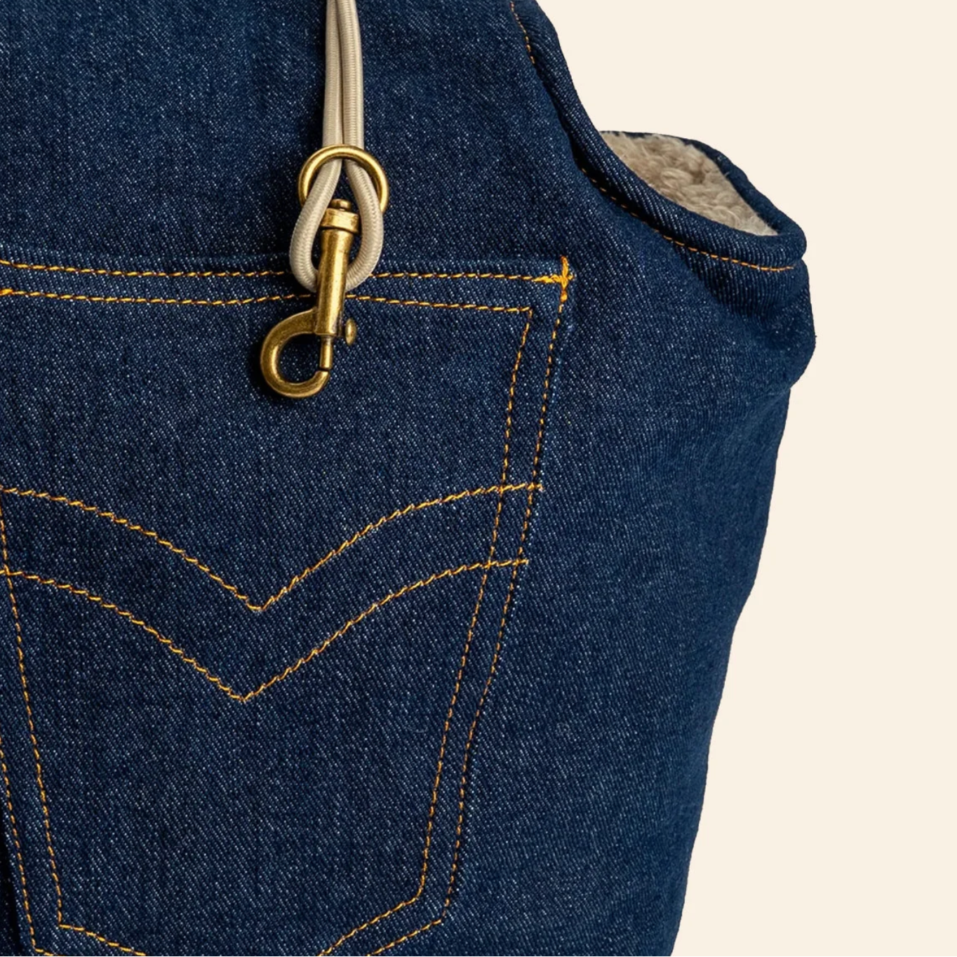 Sac de Transport Denim Navy – Pom d’Azur × Soho Poms London