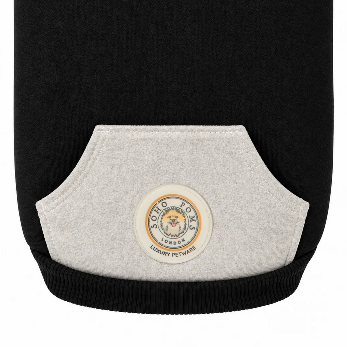 Sweat à Capuche pour Chien Noir &amp; Gris – Élégance Sportive Sohopoms