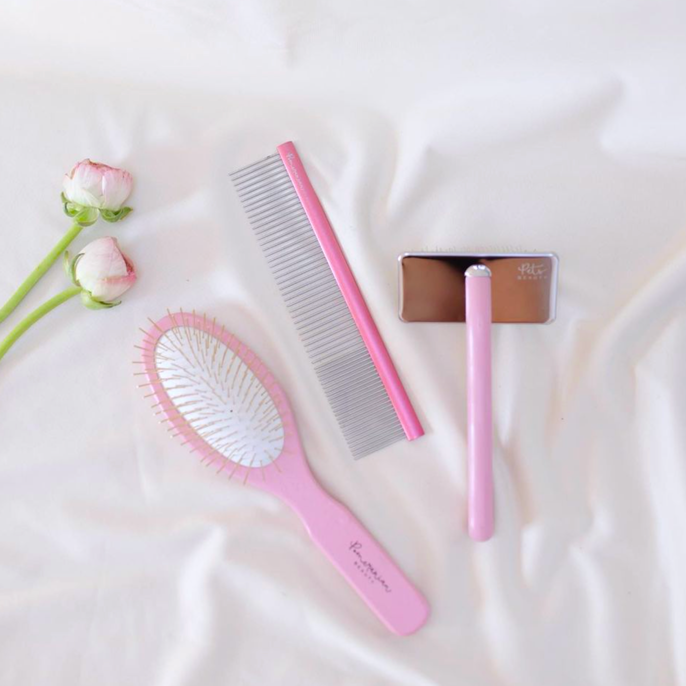 Brosse de toilettage pour Pomeranian - "Rose Gold" par Pom Beauty