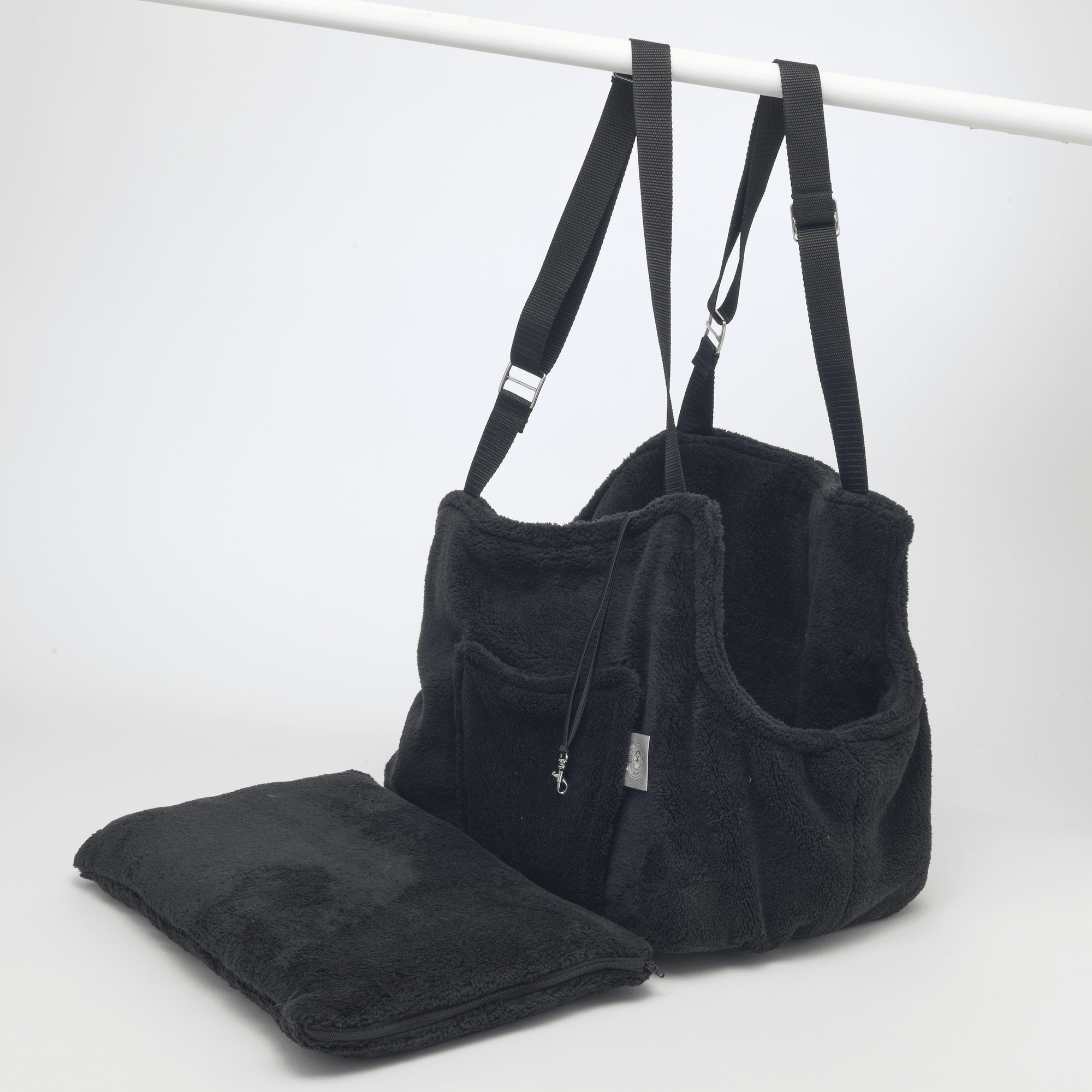 Sac de Transport Noir 'Pom d'Azur' Teddy Bear par Sohopoms - Pom D'Azur