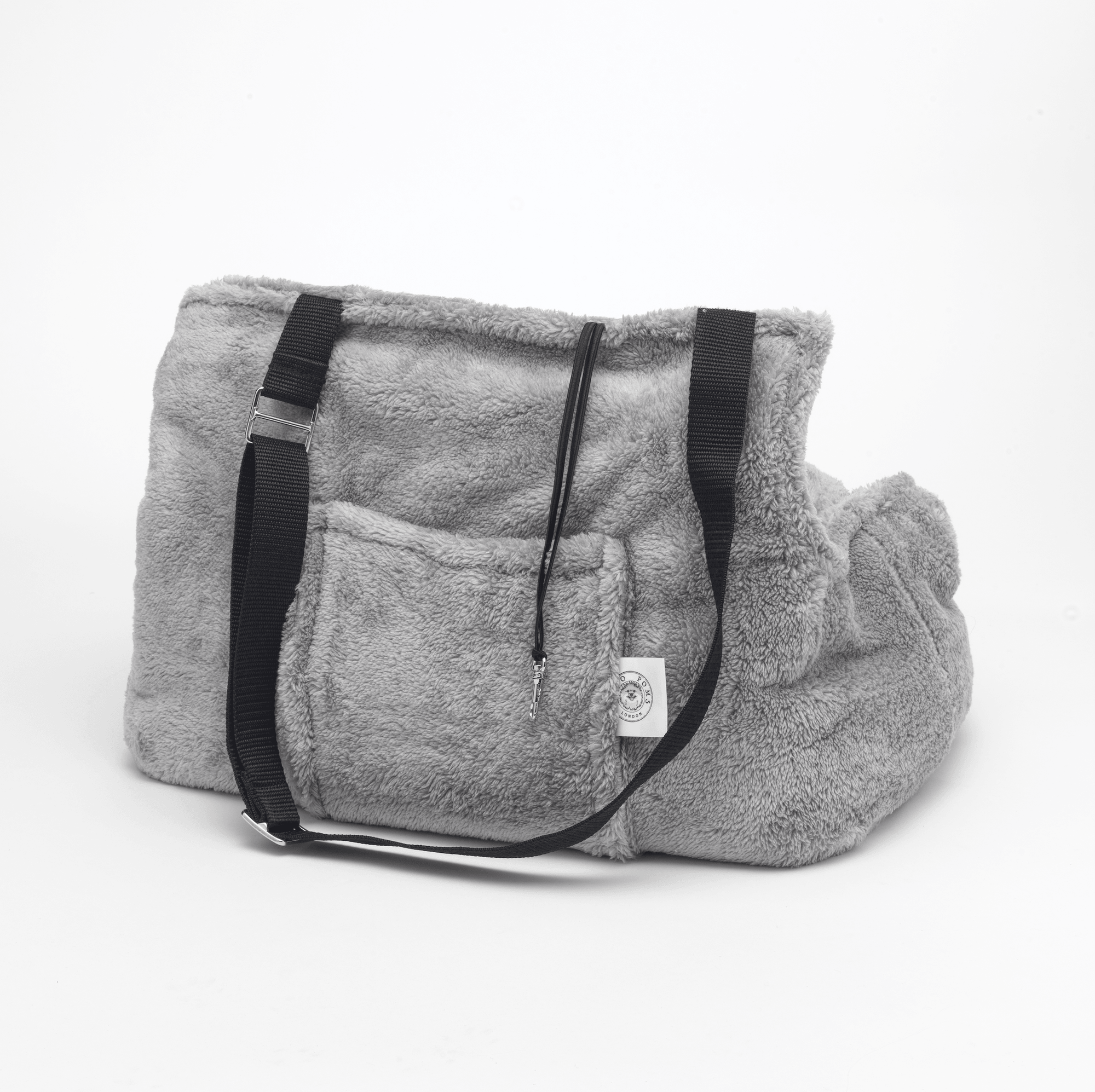 Sac de Transport Gris 'Pom d'Azur' Teddy Bear par Sohopoms - Pom D'Azur