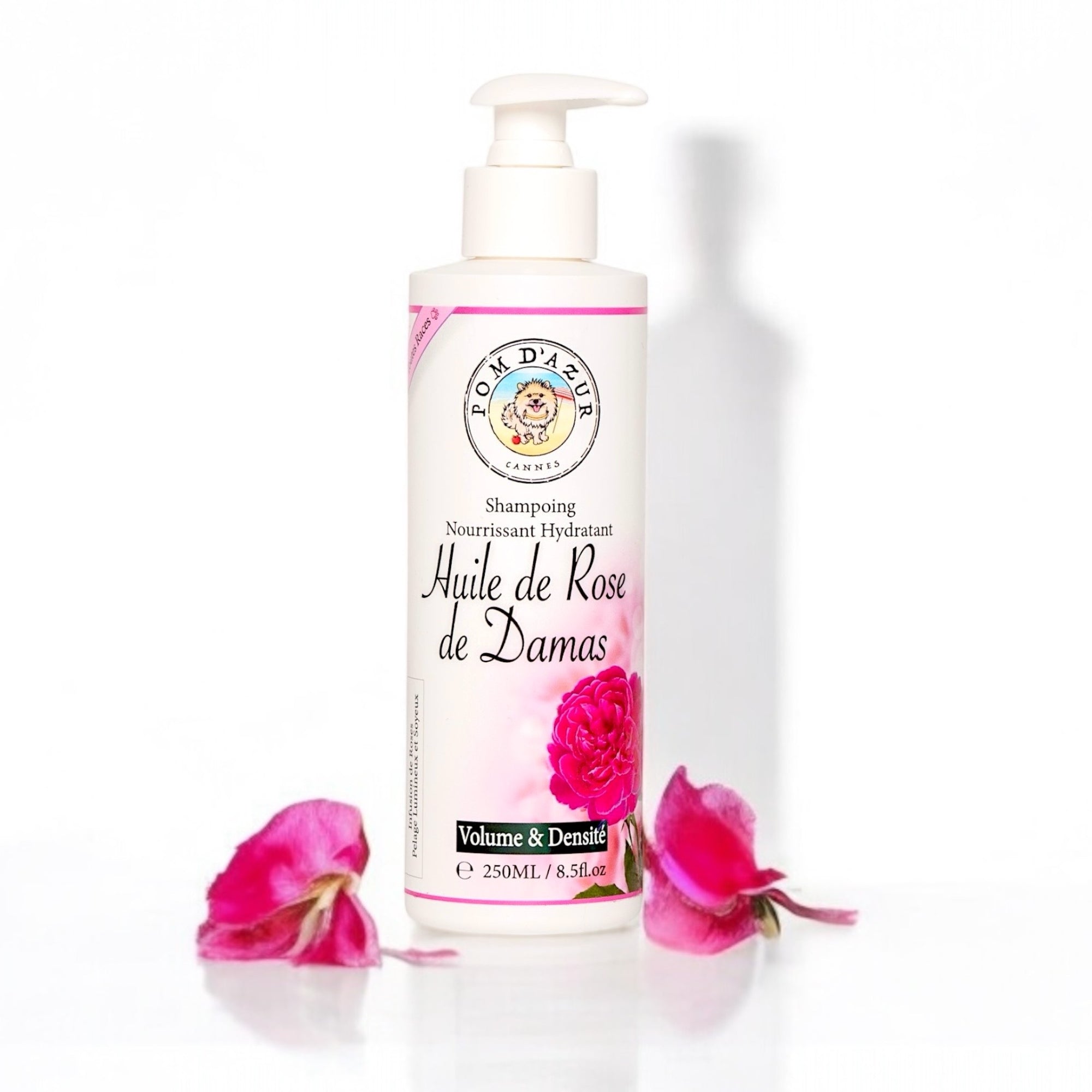 Shampoing pour Chien Toutes Races Rose de Damas Par Pom d'Azur