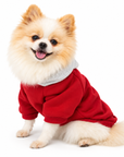 Sweat à Capuche pour Chien Rouge & Gris – Élégance Sportive Sohopoms