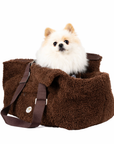 'Teddy Cocoon' Chocolate Dog Carrier Bag by Sohopoms®