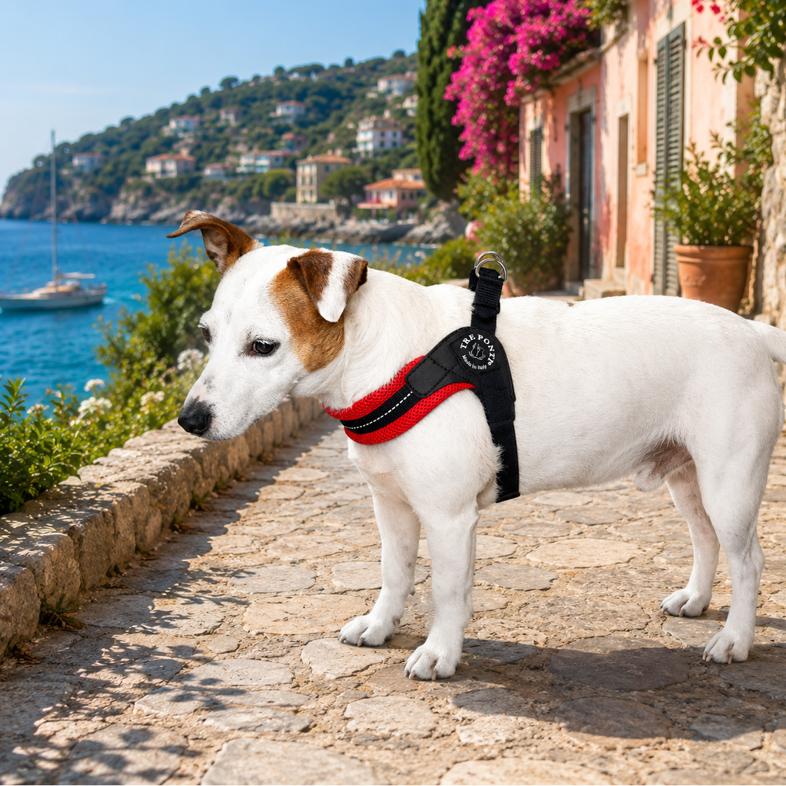 Harnais pour chien Rouge Mesh Tre Ponti lifestyle