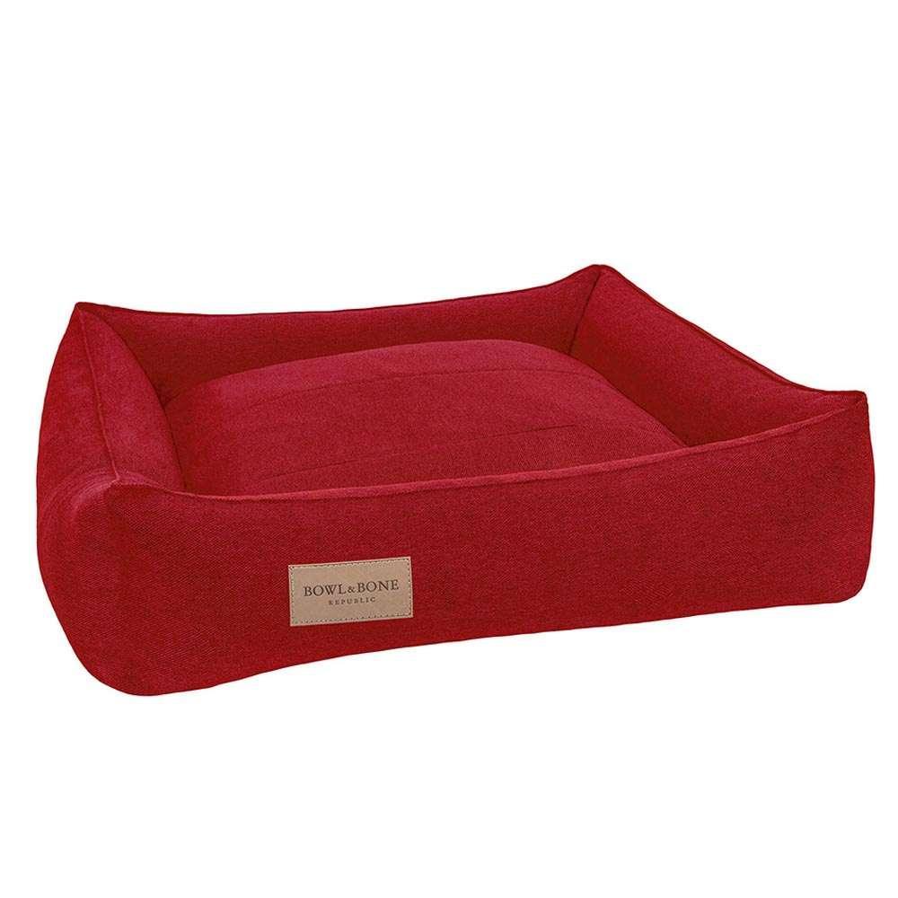 URBAN Lit pour Chien Confort Rouge par Bowl & Bone - Pom D'Azur