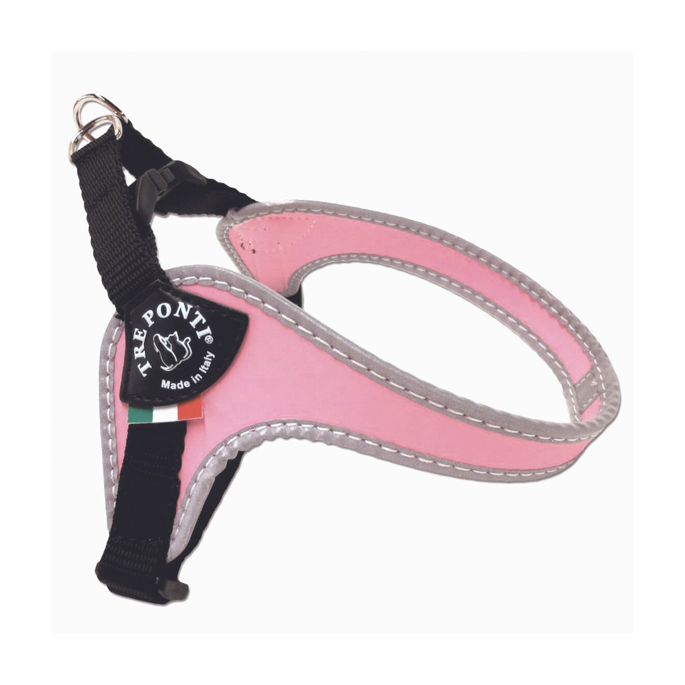 Harnais Chien Tri Ponti Easy Fit Tour de Poitrine Réglable Rose