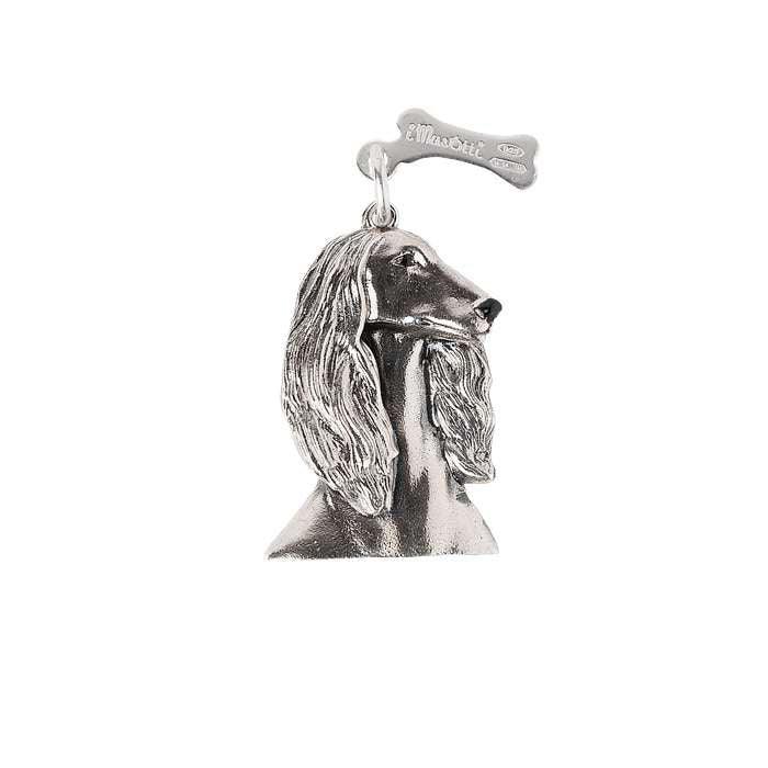 Sterling Silver iMusotti Afghan Hound Pendant - Pom D'Azur