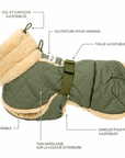 Manteau de Pluie pour Chien 'Sherpa Olive' par Paikka