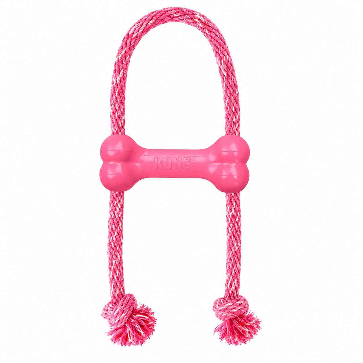 Jouet à Mâcher pour Chiot, Caoutchouc Naturel &amp; Corde Résistante KONG Goodie Bone Puppy avec Corde