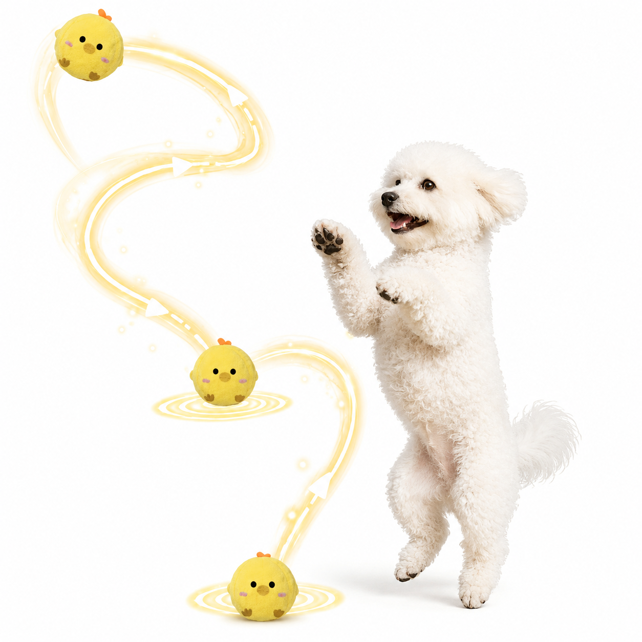 Balle Interactive Sonore Rebondissante pour Chien et Chat Jouet Sans Piles