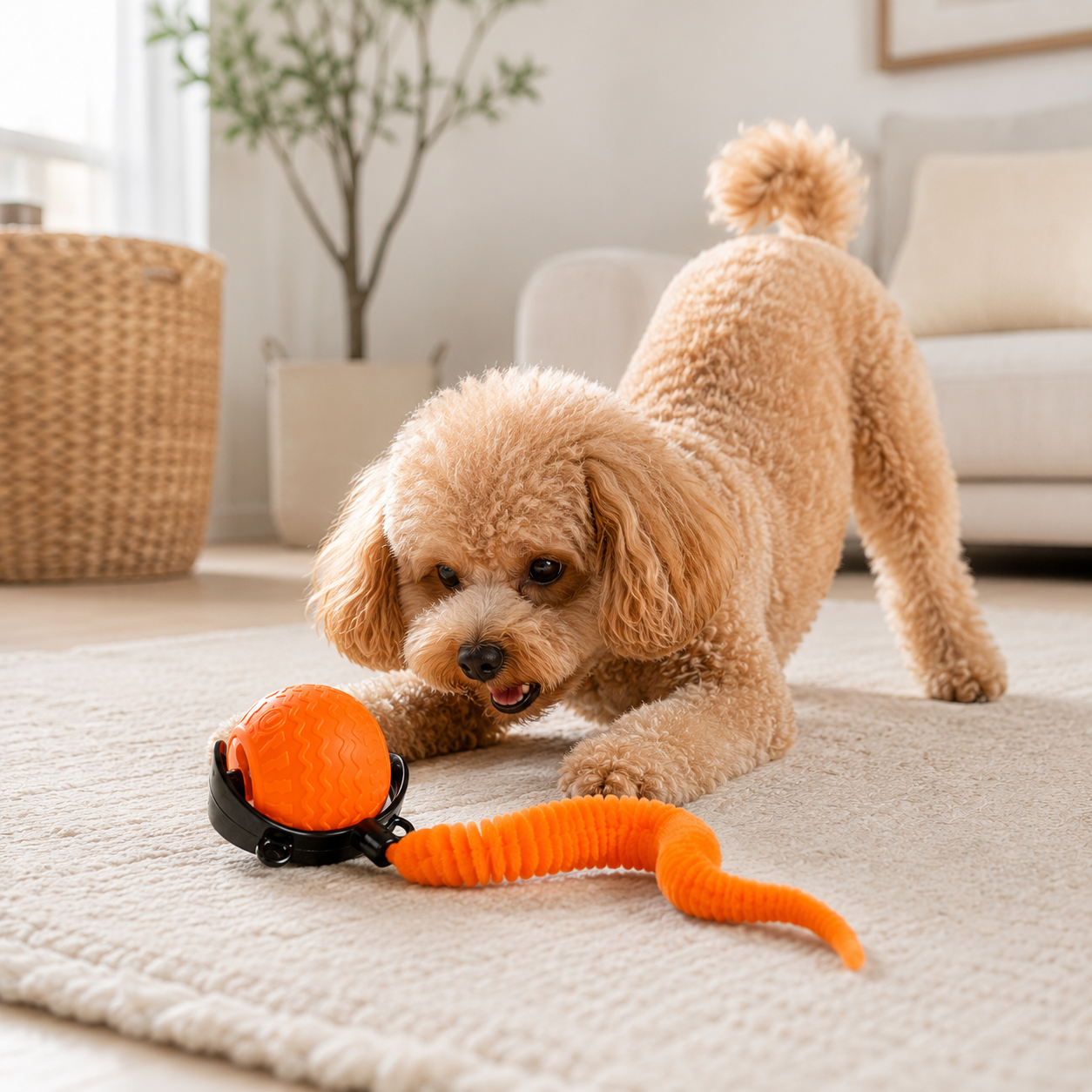 Balle Roulante Interactive Infrarouge Rechargeable pour Chat et Chien