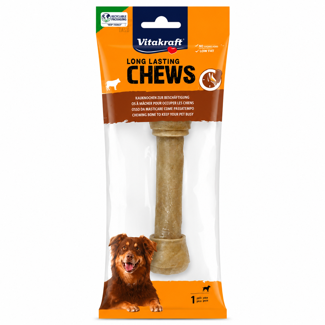 Os à Mâcher 100% Peau de Boeuf Séchée Longue Durée pour Chien – Vitakraft