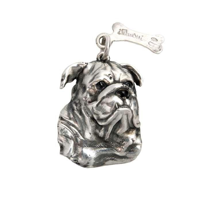 Sterling Silver iMusotti British Bulldog Pendant - Pom D'Azur