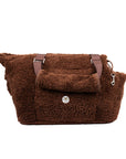'Teddy Cocoon' Chocolate Dog Carrier Bag by Sohopoms®