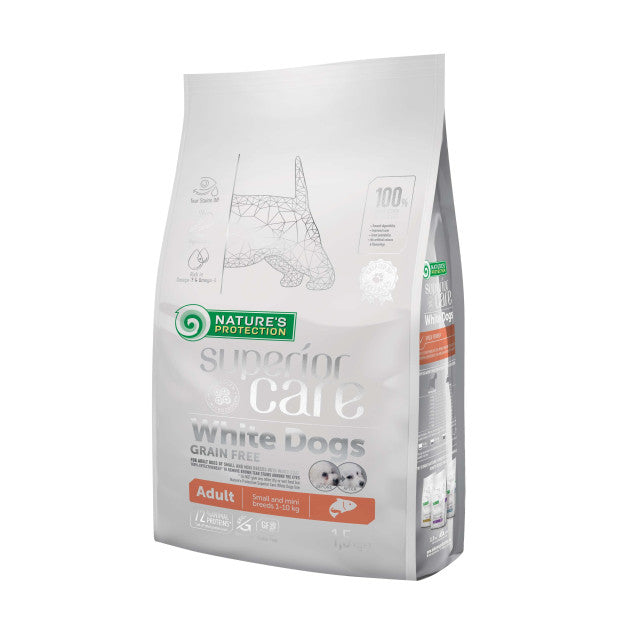 Croquettes pour Petits Chiens Blancs Adulte 1,5kg Saumon