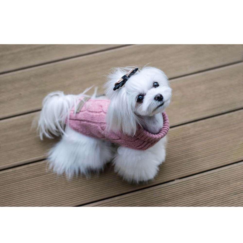 Pull Pour Chien ASPEN Rose par Bowl & Bone - Pom D'Azur