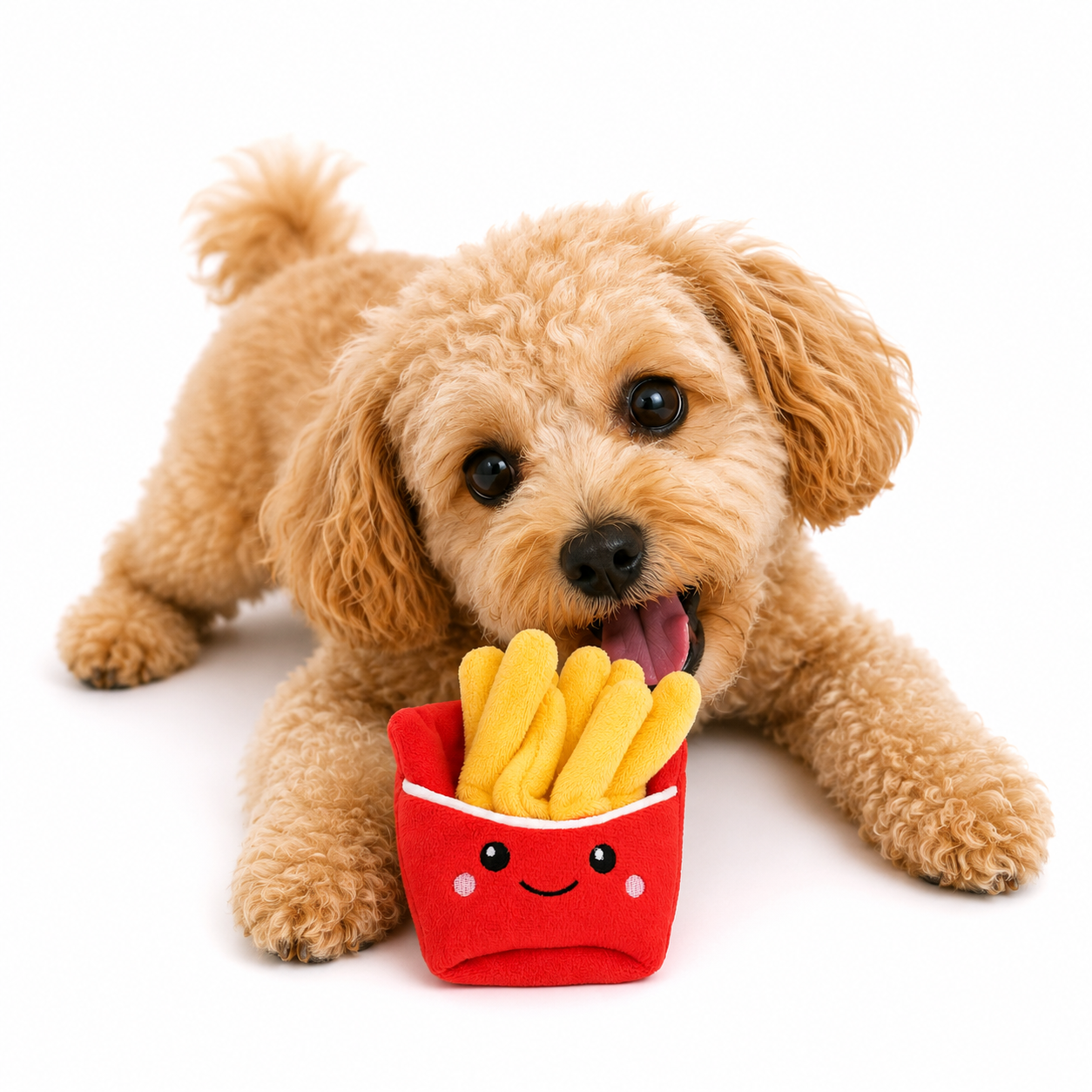 Jouet pour Chien Frites en Peluche avec Couineur