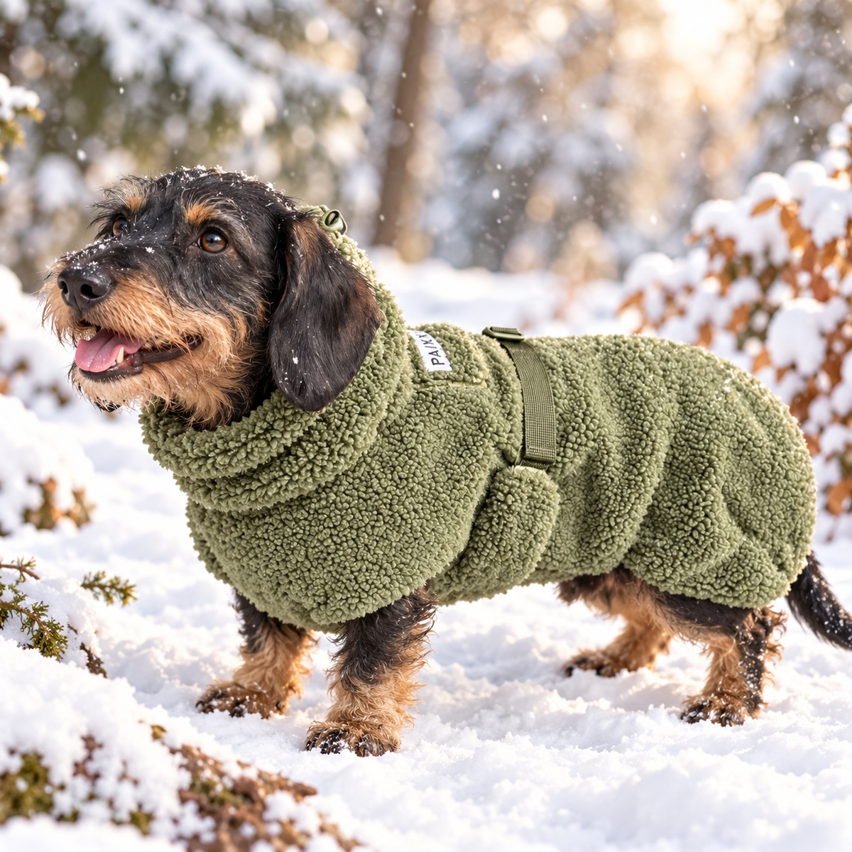 Veste pour Chien 'Sherpa Olive' par Paikka