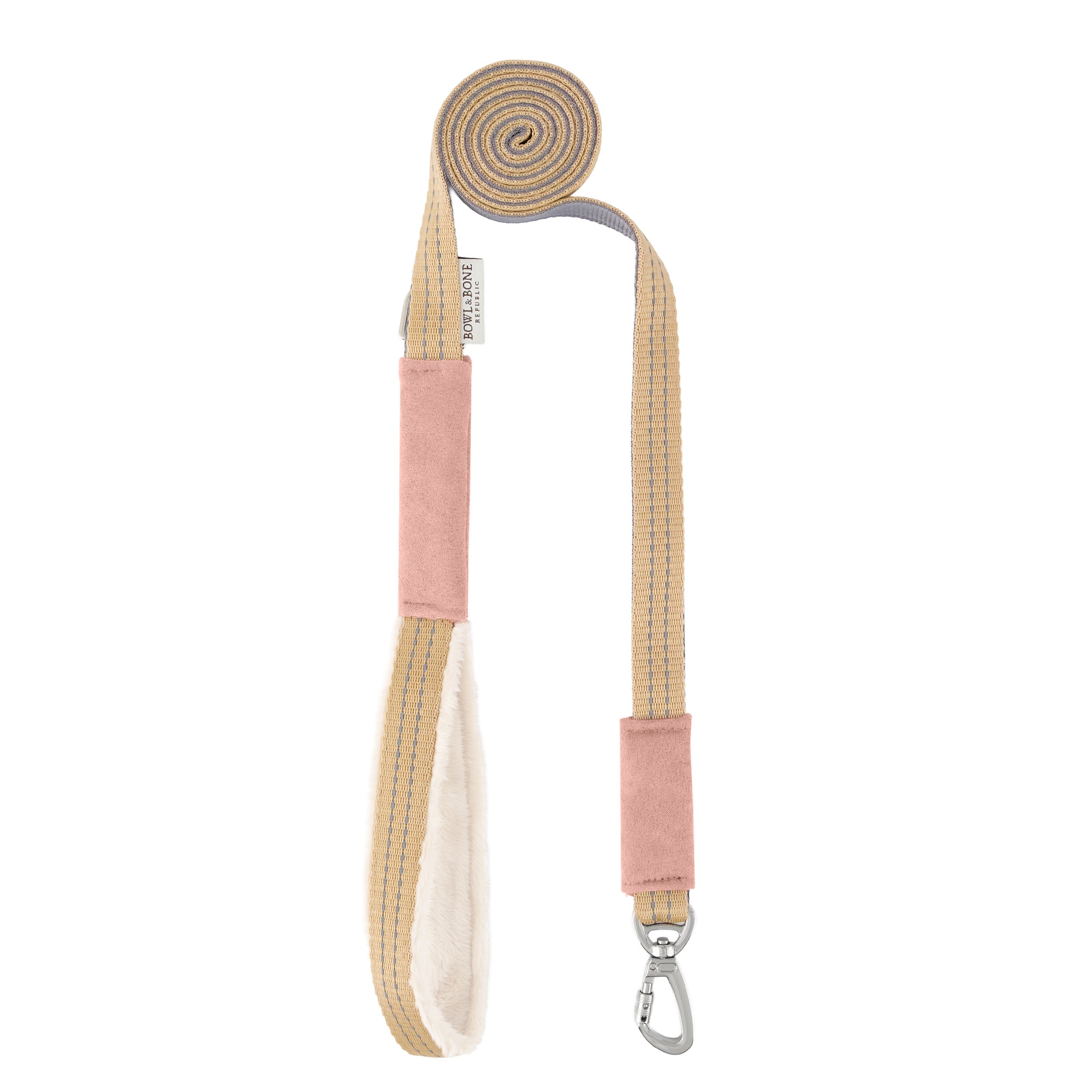 Laisse Yeti Rose par Pom d'Azur 1.8m