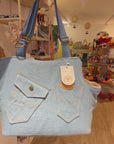 Azure Denim Carrier Bag – Pom d’Azur × Soho Poms London