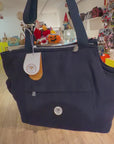 Dog Carrier Bag 'Héritage Riviera' Navy Blue by SohoPoms ®