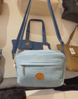 Soho Poms Denim Stroller Bag