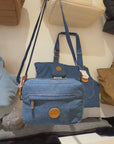 Soho Poms Denim Stroller Bag