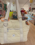 Borsa da trasporto per cani Riviera Duffle Sabbia – Pom d’Azur × Soho Poms London