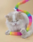 Canne à Jouer pour Chat – Chenille Arc-en-Ciel