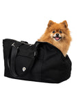 'Heritage Riviera' Dog Carrier Bag in Sublime Black by SohoPoms ®