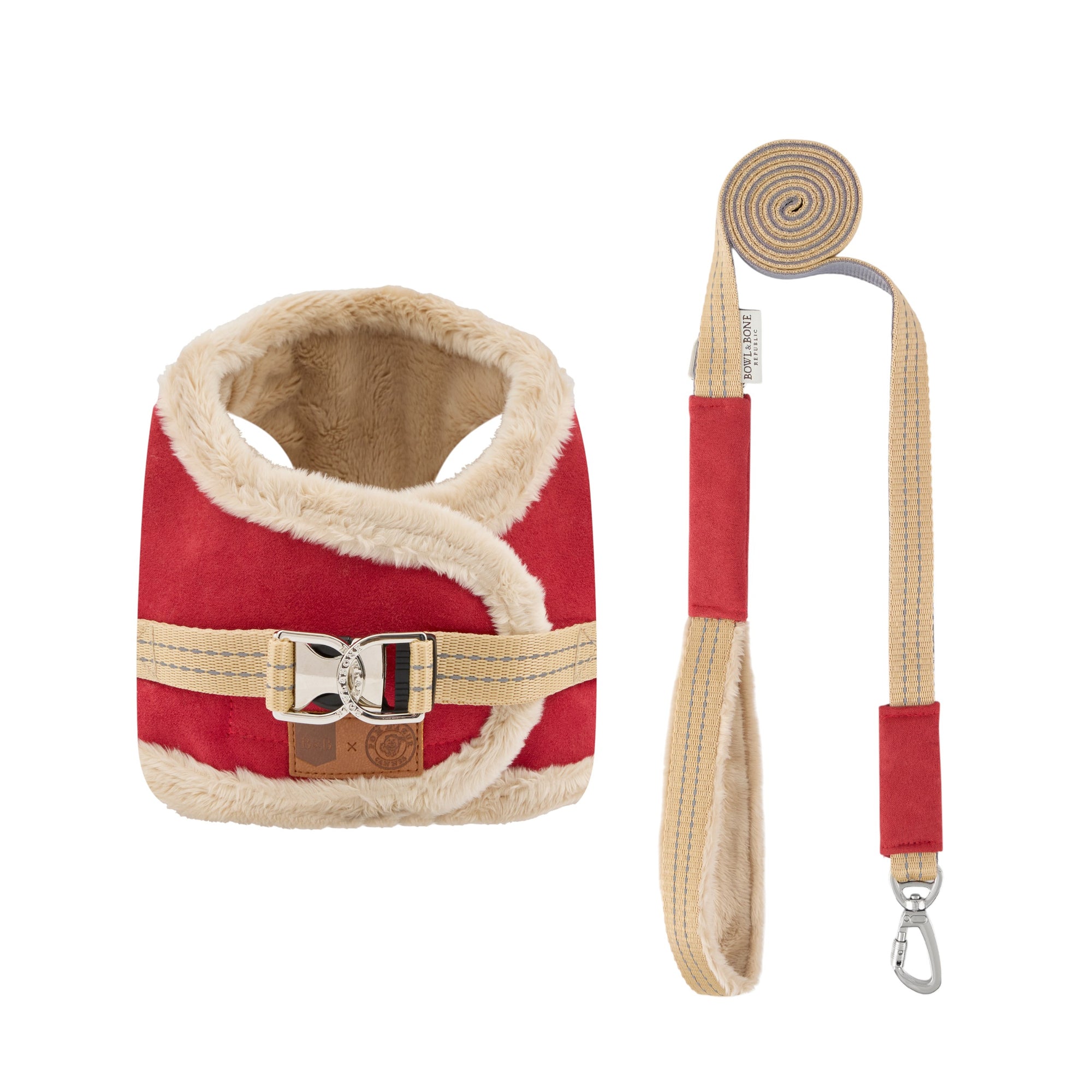 Manteau Harnais pour Chien YETI Rouge par Pom d'Azur Set
